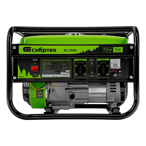 Генератор бензиновый БС-2500, 2.2 кВт, 230В, четырехтактный, 15 л, ручной стартер Сибртех по ценам производителя в Екатеринбурге с доставкой по всей России