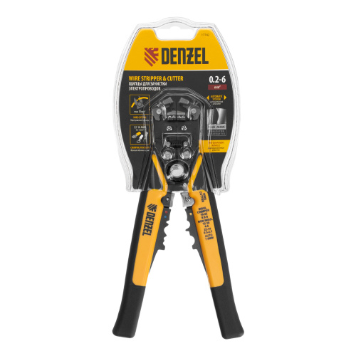 Щипцы для зачистки электропроводов 0,2-6 мм², функция обрезания проводов Denzel по ценам производителя в Екатеринбурге с доставкой по всей России
