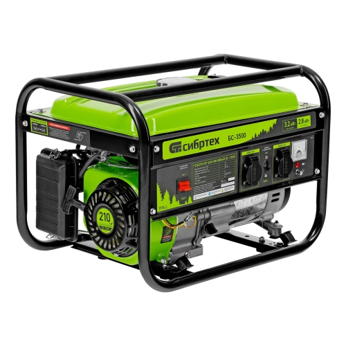 Генератор бензиновый БС-3500, 3.2 кВт, 230В, четырехтактный, 15 л, ручной стартер Сибртех по ценам производителя в Екатеринбурге с доставкой по всей России