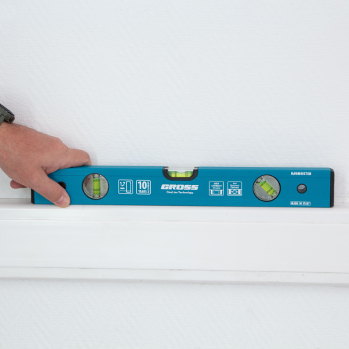 Уровень алюминиевый усиленный, 400 мм, 3 глазка Gross по ценам производителя в Екатеринбурге с доставкой по всей России