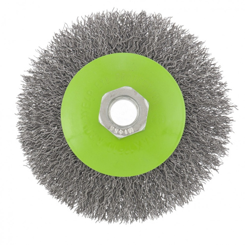 Щетка для УШМ, 100 мм, М14, "тарелка", витая проволока Сибртех по ценам производителя в Екатеринбурге с доставкой по всей России