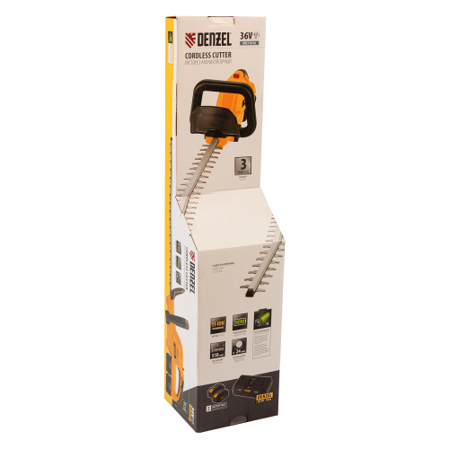 Кусторез аккумуляторный RBC510-36, Li-ion, 36 В, 4 Ач, нож 510 мм, поворотная ручка Denzel по ценам производителя в Екатеринбурге с доставкой по всей России