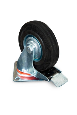 Колесо поворотное резина SCb 55 125 мм с тормозом (N) по ценам производителя в Екатеринбурге с доставкой по всей России