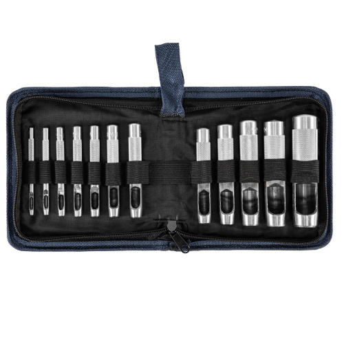 Набор пробойников для кожи 3 4 5 6 7 8 9 10 12 14 16 19 мм, 12 шт, чехол Сибртех по ценам производителя в Екатеринбурге с доставкой по всей России