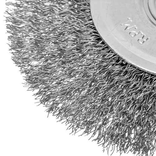 Щетка для УШМ, 125 мм, посадка 22.2 мм, плоская, витая проволока Сибртех по ценам производителя в Екатеринбурге с доставкой по всей России