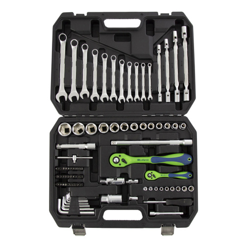 Набор инструментов 89 предметов, CrV 1/2", 1/4" Сибртех по ценам производителя в Екатеринбурге с доставкой по всей России