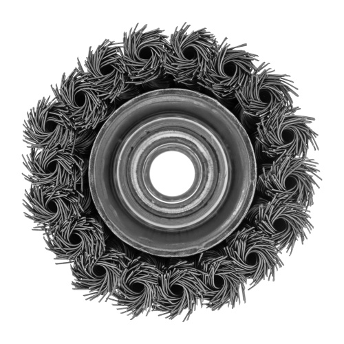 Щетка для УШМ, 75 мм, М14, "чашка", крученая металлическая проволока Сибртех по ценам производителя в Екатеринбурге с доставкой по всей России