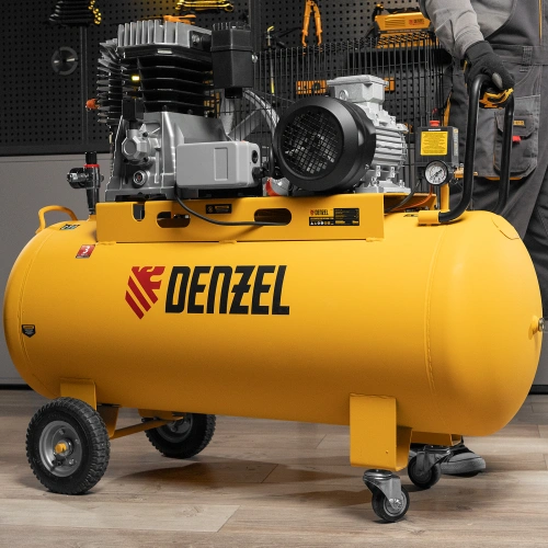 Компрессор воздушный, ременный привод BCI4000-T/200, 4.0 кВт, 200 литров, 690 л/мин Denzel по ценам производителя в Екатеринбурге с доставкой по всей России