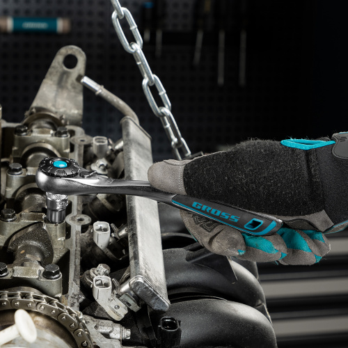 Набор торцевых головок, трещотка 120 зубьев, 3/8", CrV, 12 предметов Gross по ценам производителя в Екатеринбурге с доставкой по всей России