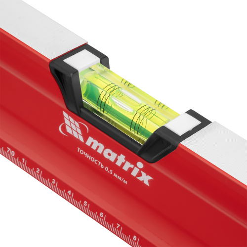 Уровень алюминиевый, магнит, фрезерованный, 3 глазка (1 зеркальный) двухкомпонентные рукоятки, 1500 мм Matrix по ценам производителя в Екатеринбурге с доставкой по всей России