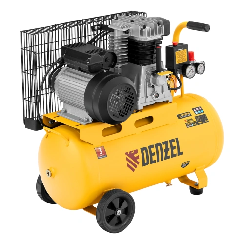 Компрессор воздушный BCI2300/50, ременный привод, 2.3 кВт, 50 литров, 400 л/мин Denzel по ценам производителя в Екатеринбурге с доставкой по всей России