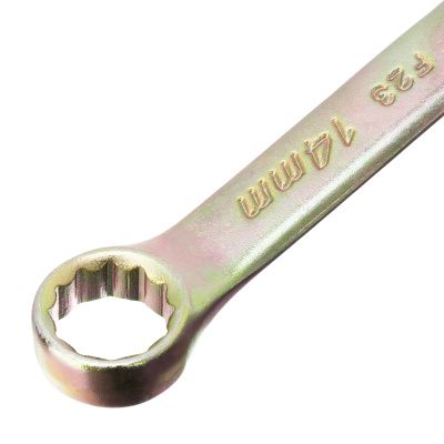 Ключ комбинированный, 14 мм, желтый цинк Сибртех по ценам производителя в Екатеринбурге с доставкой по всей России