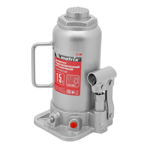Домкрат гидравлический бутылочный, 15 т, высота подъема 230-460 мм Matrix по ценам производителя в Екатеринбурге с доставкой по всей России