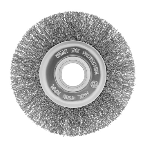 Щетка для УШМ, 125 мм, посадка 22.2 мм, плоская, витая проволока Сибртех по ценам производителя в Екатеринбурге с доставкой по всей России