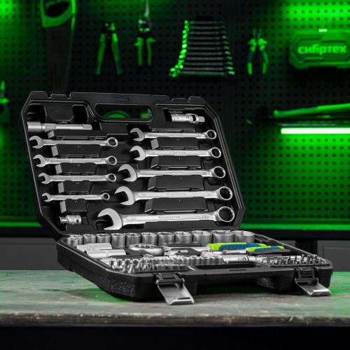 Набор инструментов, 1/2", 1/4", пластиковый кейс, 82 предмета Сибртех по ценам производителя в Екатеринбурге с доставкой по всей России