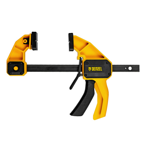 Струбцина F-образная, быстрозажимная, 150 х 80 мм, усиленный нейлоновый корпус Denzel по ценам производителя в Екатеринбурге с доставкой по всей России