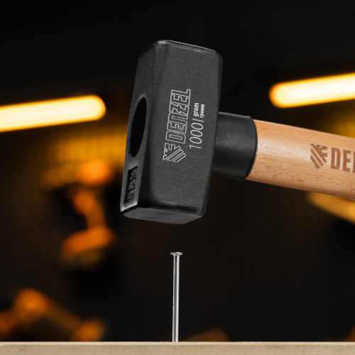 Кувалда, 1000 г, кованая головка, буковая рукоятка Denzel по ценам производителя в Екатеринбурге с доставкой по всей России