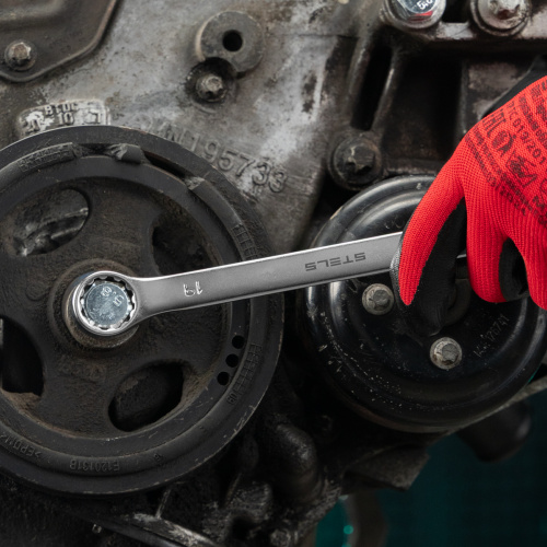 Ключ комбинированный, 19 мм, CrV, матовый хром Stels по ценам производителя в Екатеринбурге с доставкой по всей России