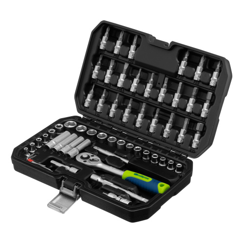 Набор инструментов, 1/4", пластиковый кейс 56 предметов Сибртех по ценам производителя в Екатеринбурге с доставкой по всей России