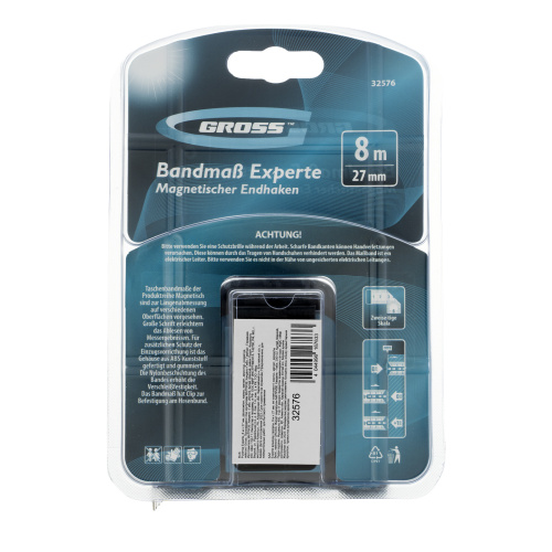 Рулетка Experte,8 м x 27 мм,двухкомпонентный корпус,магнит,двухсторонняя разметка,нейлон Gross по ценам производителя в Екатеринбурге с доставкой по всей России
