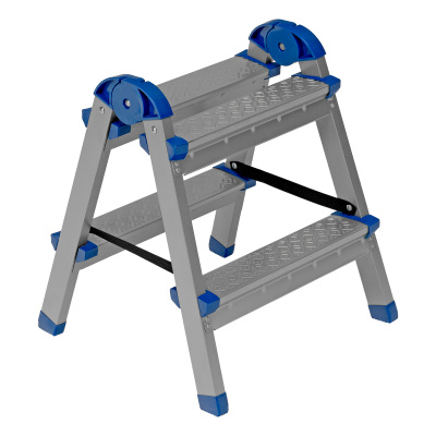 Стремянка двухсторонняя 2 ступени, сталь профиль, стальные ступени, Россия Сибртех по ценам производителя в Екатеринбурге с доставкой по всей России