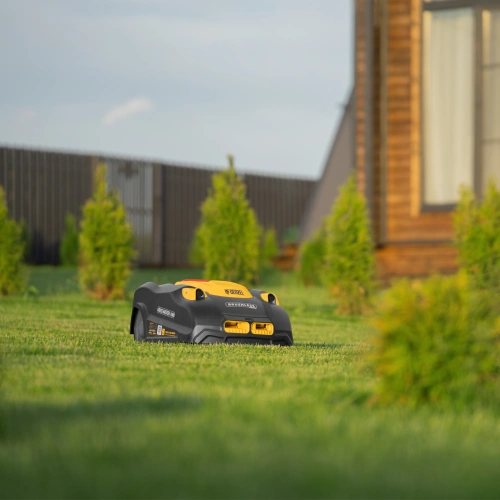 Робот-газонокосилка Grass Master 1000  1000м², 3Ач, 28V, LCD дисплей, Wi-Fi Denzel по ценам производителя в Екатеринбурге с доставкой по всей России