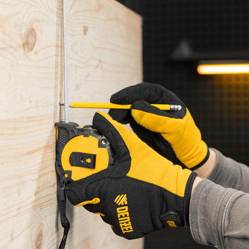 Рулетка 5м х 19мм, автоматич. фиксац., нейлон. покрытие, магнит. зацеп, двухстор. разметка Denzel по ценам производителя в Екатеринбурге с доставкой по всей России