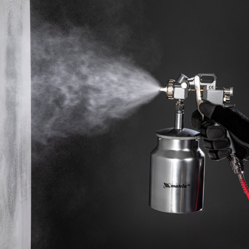 Краскораспылитель пневматический с нижним бачком V 1, 0 л, сопло D 1.2, 1.5 и 1.8 мм Matrix по ценам производителя в Екатеринбурге с доставкой по всей России