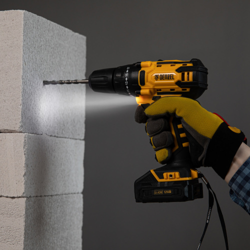 Дрель-шуруповерт аккумуляторная CDL-12-01CB, Li-Ion, 12 В, 1 акк. Denzel по ценам производителя в Екатеринбурге с доставкой по всей России