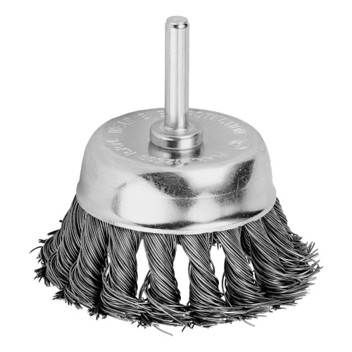 Щетка для дрели, 75 мм, "чашка" со шпилькой, крученая металлическая проволока Matrix по ценам производителя в Екатеринбурге с доставкой по всей России