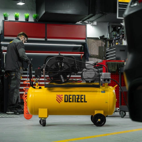 Компрессор воздушный BCW3000-T/100, ременный привод, 3.0 кВт, 100 литров, 520 л/мин Denzel по ценам производителя в Екатеринбурге с доставкой по всей России