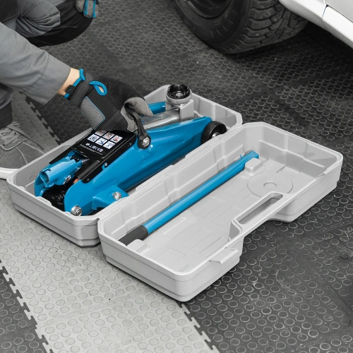 Домкрат гидравлический подкатной, 2 т, h подъема 140-340 мм, в кейсе Stels по ценам производителя в Екатеринбурге с доставкой по всей России