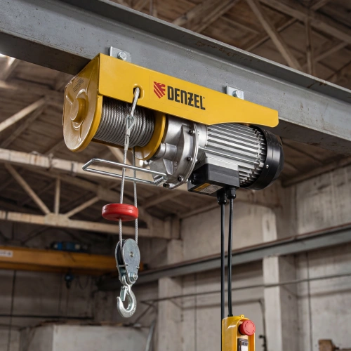 Тельфер электрический TF-800, 0.8 т, 1300 Вт, высота 12 м, 8 м/мин Denzel по ценам производителя в Екатеринбурге с доставкой по всей России