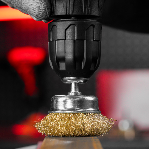 Набор щеток для дрели, 3 шт, 1 плоская, 65 мм, 50 мм "чашка", ручная металлическая Matrix по ценам производителя в Екатеринбурге с доставкой по всей России