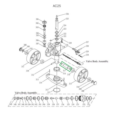 Ось крепления рулевых колес для гидравлических тележек AC25 по ценам производителя в Екатеринбурге с доставкой по всей России