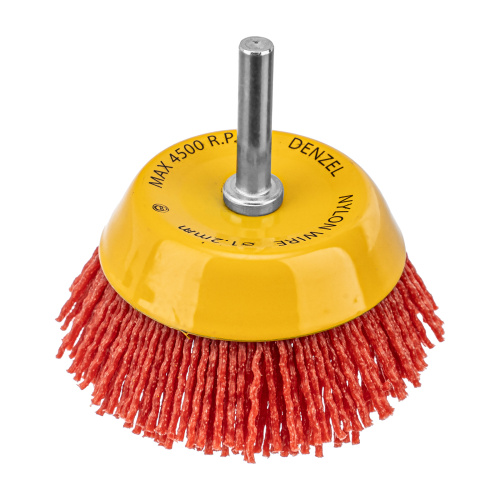 Щетка для дрели, 75 мм, Чашка, со шпилькой, нейлоновая щетина Denzel по ценам производителя в Екатеринбурге с доставкой по всей России