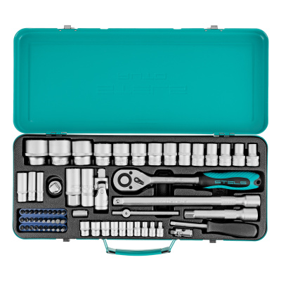 Набор торцевых головок с трещоткой, 1/2" и 1/4", 68 предметов Stels по ценам производителя в Екатеринбурге с доставкой по всей России