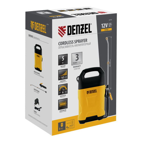 Опрыскиватель аккумуляторный D-5LI, 5 л, Li-Ion акк., 12 В, 2 Ач Denzel по ценам производителя в Екатеринбурге с доставкой по всей России