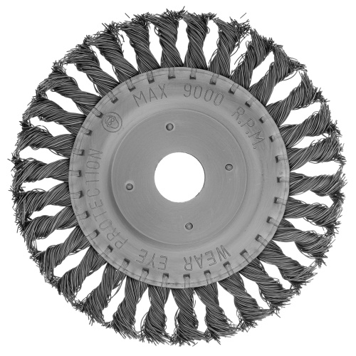 Щетка для УШМ 150 мм, посадка 22.2 мм, плоская, крученая проволока 0.5 мм Matrix по ценам производителя в Екатеринбурге с доставкой по всей России
