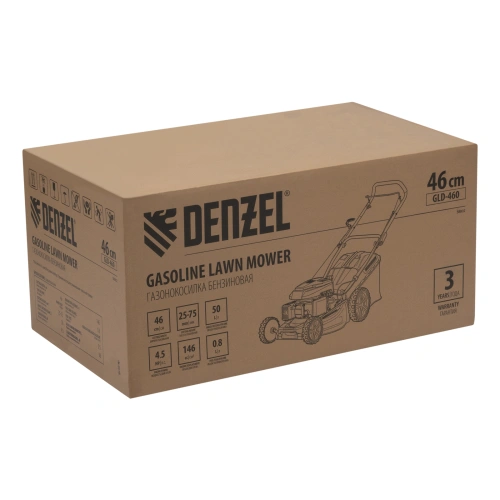 Газонокосилка бензиновая GLD-460, 146 куб.см, ширина 46 см, ручная, 7 уровней, травосборник 50 л Denzel по ценам производителя в Екатеринбурге с доставкой по всей России