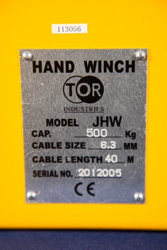 Лебедка ручная барабанная с тросом  500кг   40м с храповым механизмом TOR JHW по ценам производителя в Екатеринбурге с доставкой по всей России
