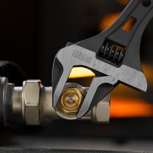 Ключ разводной, 250 мм, CrV, кованый Denzel по ценам производителя в Екатеринбурге с доставкой по всей России