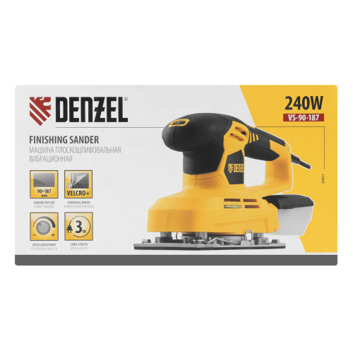Машина плоскошлифовальная вибрационная VS-90-187, 240 Вт, 6000-11000 об/мин Denzel по ценам производителя в Екатеринбурге с доставкой по всей России