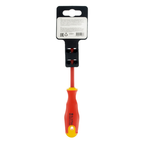 Отвертка диэлектрическая SL3 х 75 мм, CrV, до 1000 В, двухкомпонентная рукоятка Сибртех по ценам производителя в Екатеринбурге с доставкой по всей России