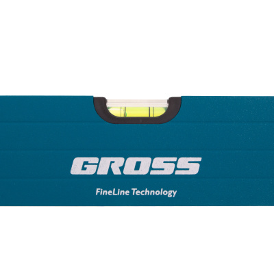 Уровень алюминиевый, 1000 мм, усиленный с ударопрочными заглушками, рукоятки, 3 глазка Gross по ценам производителя в Екатеринбурге с доставкой по всей России