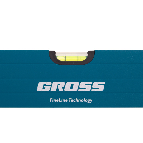 Уровень алюминиевый, 1000 мм, усиленный с ударопрочными заглушками, рукоятки, 3 глазка Gross по ценам производителя в Екатеринбурге с доставкой по всей России