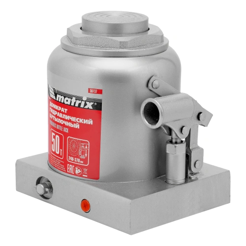 Домкрат гидравлический бутылочный, 50 т, высота подъема 240-370 мм Matrix по ценам производителя в Екатеринбурге с доставкой по всей России