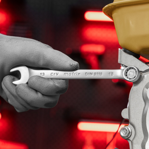 Ключ комбинированный, 13 мм, CrV, матовый хром Matrix по ценам производителя в Екатеринбурге с доставкой по всей России