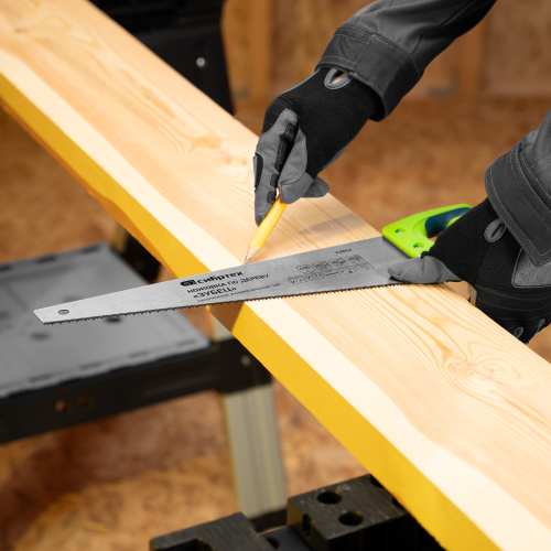 Ножовка по дереву "Зубец", 400 мм, 7-8 TPI, каленый зуб 2D, двухкомпонентная рукоятка Сибртех по ценам производителя в Екатеринбурге с доставкой по всей России