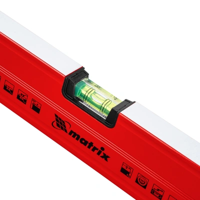 Уровень алюминиевый магнитный, 2000 мм, фрезерованный, 3 глазка (1 зеркальный) усиленный Matrix по ценам производителя в Екатеринбурге с доставкой по всей России